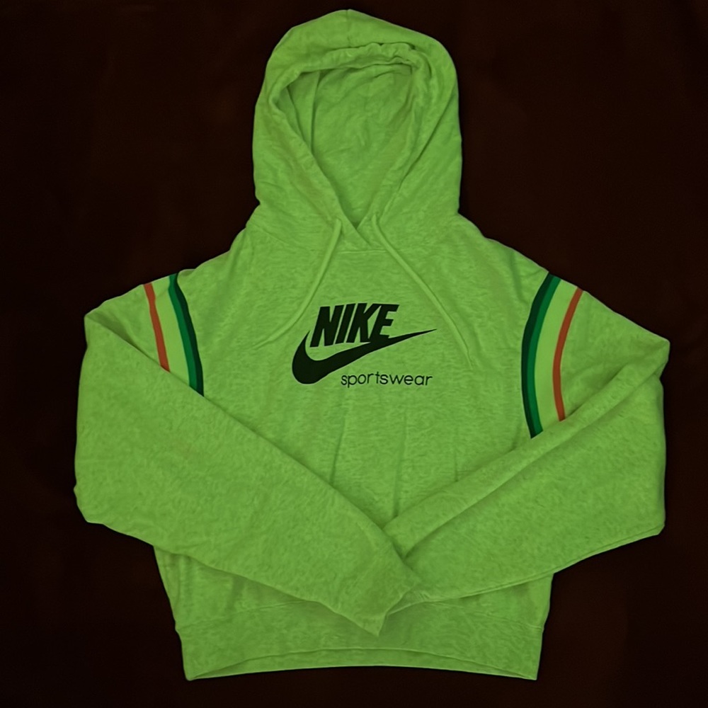 Nike Gray Cropped Hoodie